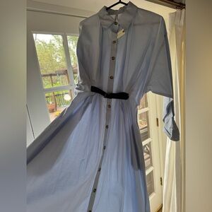 NWT Anthro buckle front midi shirtdress size 6
